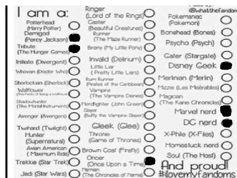 My fandoms :3