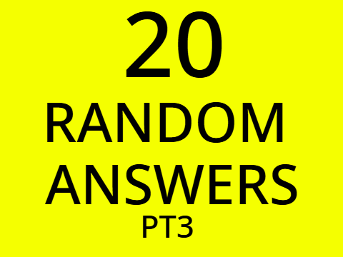 20 Random Questions pt.3