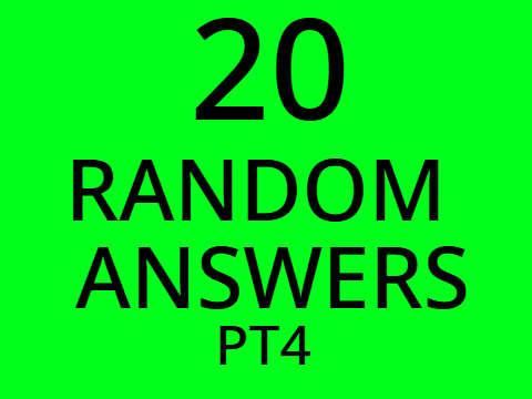 20 Random Questions pt.4