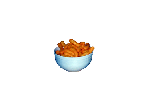 A random game where you can eat cheesy puffs