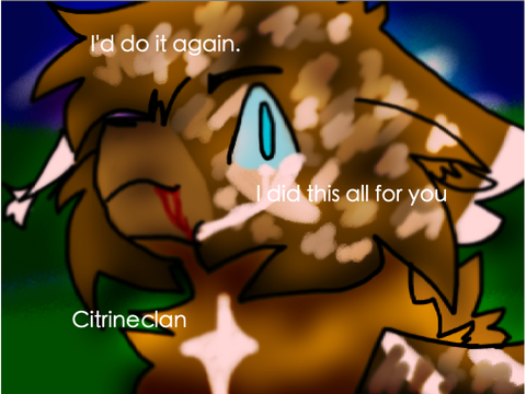 "I did it for you, Citrineclan"