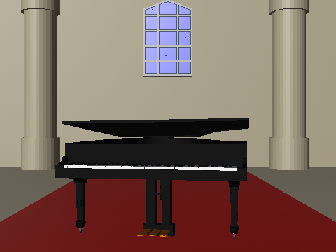 A pretty piano render