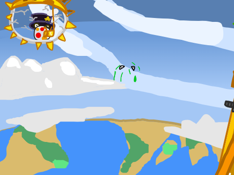 batalla intensa en el cielo (bossfight)