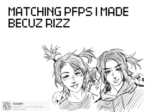 matching pfps i made becuz rizz