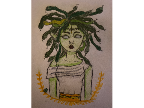 Medusa drawing for my hs portfolio bc I’m proud of it