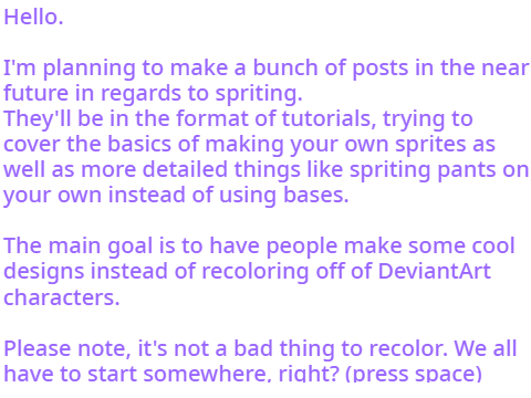 Plans for the future (please read)