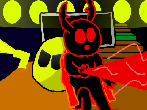 Yellow/Glitch Demon art