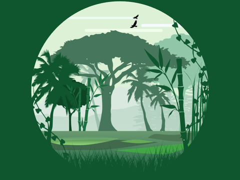 Calming Rainforest Art 