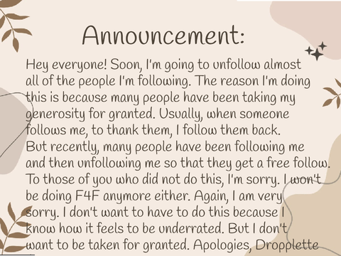 Announcement