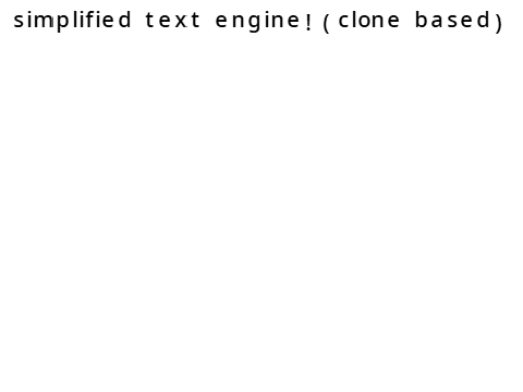 Simplified clone text engine