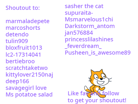 TIME FOR SHOUTOUTS!