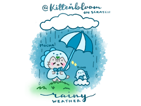 Lil Mocha & Dino ✧ Rainy Weather ✧ My OCs