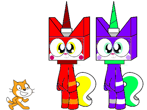 Violet Green And Fire Kitty-Magical Unicats