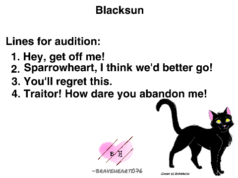 Auditions for Amberwish's Search ~ Blacksun