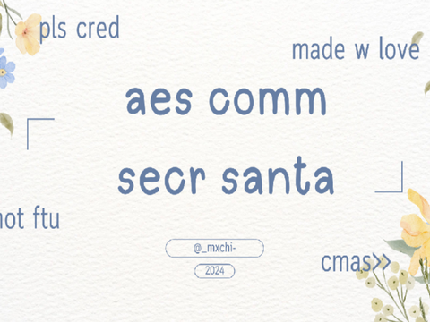 ╭₊˚ a̲e̲s̲ comm﹕secret Santa gift 