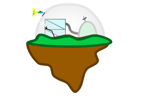 Animated floating island