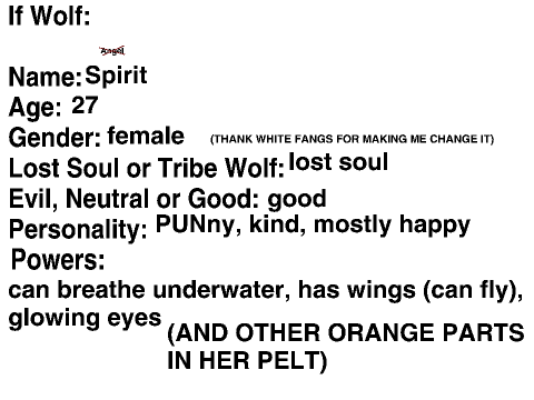 DireWolf RP Sign Up - Spirit