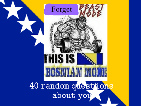 40 random questions about myself