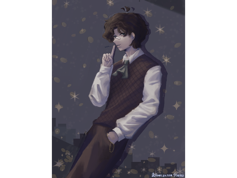A very late art trade (I'm very sorry)