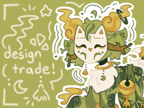 ⤑ forest kitsune . design trade with snowy !!