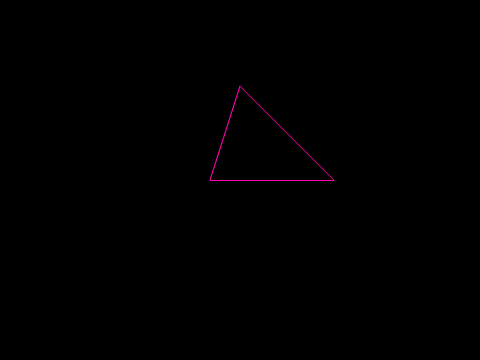 3-D rotating triangle