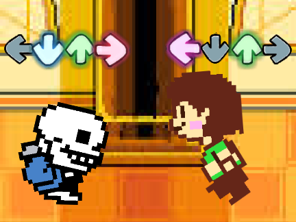 Badcorn but sans and chara sing it