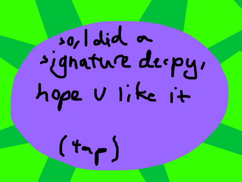A signature pet rock ‘derpy’