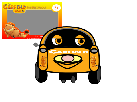 (287th chinafake/knockoff toy project) The Garfield Movie bump n go car