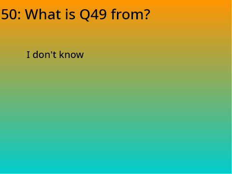 50 random answers #2