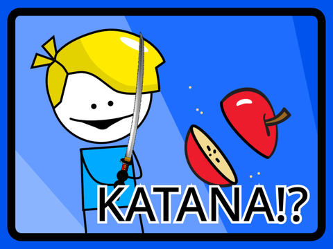 Chopping Stuff w/ a KATANA!|#Animation#Art#All