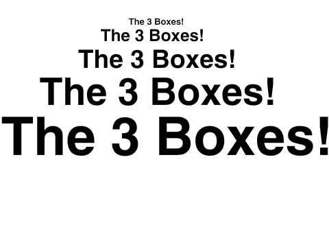 The 3 Boxes!