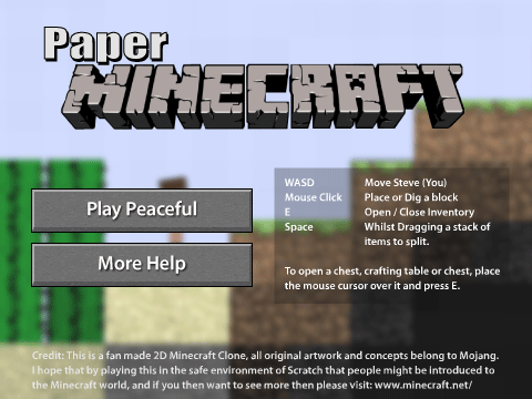 Paper Minecraft v3.1 (2D Minecraft) 