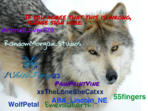 Sign To Stop Wolf Hunting :(  remix remix remix remix remix remix remix