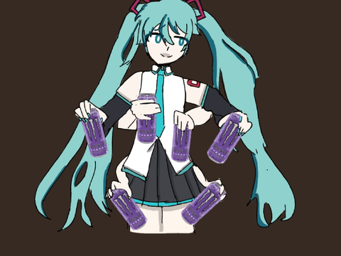 Miku and monster!