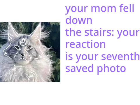 your mom fell down the stairs: your reaction is your seventh saved photo remix