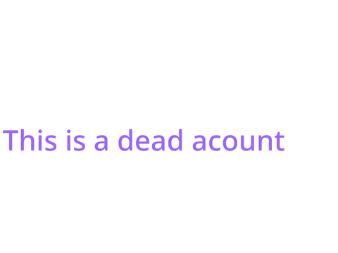 This is a dead acount 