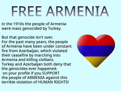 put this on your profile if you want to FREE ARMENIA