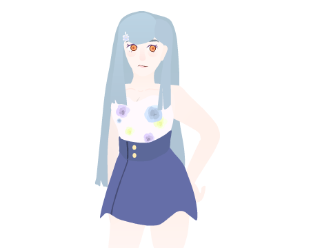 ✧ blue girl ✧ [vector art!!]