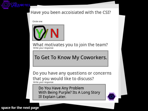 Cosmic Science Inc employee form remix