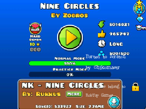 Nine Circles Geometry Dash