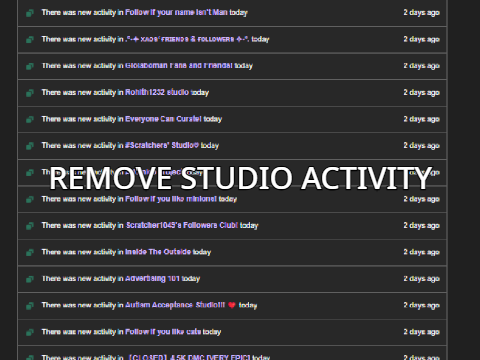 REMOVE STUDIO ACTIVITY