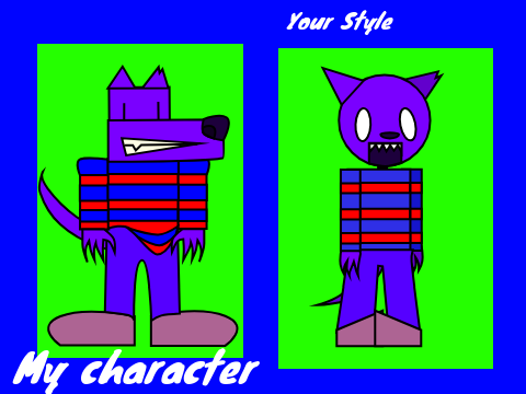 Draw my character in your style and I'll rate it! remix