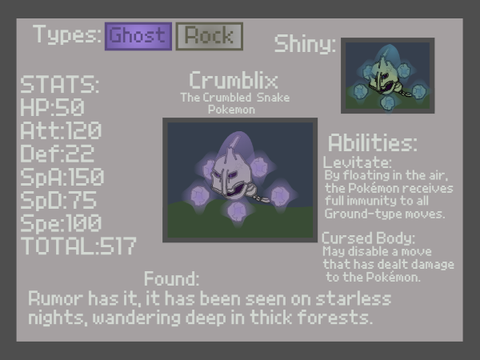 Fakemon Contest: Crumblix