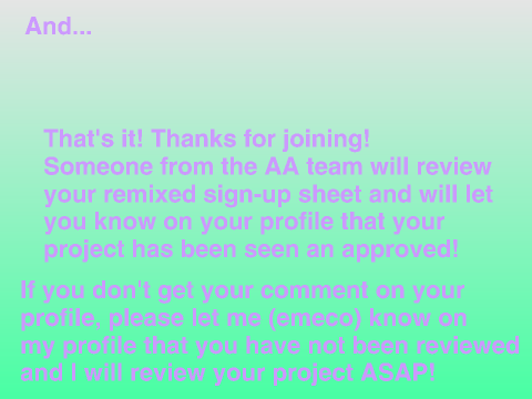Art Academy Sign-Up Sheet remix