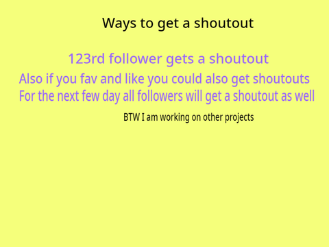 123rd follower gets shoutout