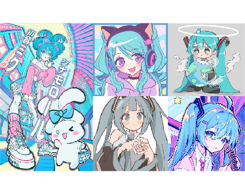 Hatsune Miku Collage Wallpaper!