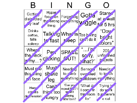 ADHD Bingo remix