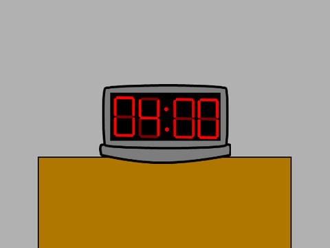 Digital Clock Hour Evolution (03:00 -> 04:00)