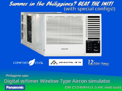 Panasonic Digital (w/timer) Window AC (2009-2016)