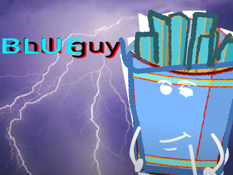 Fries is a chill guy blue edition (autumn edition)